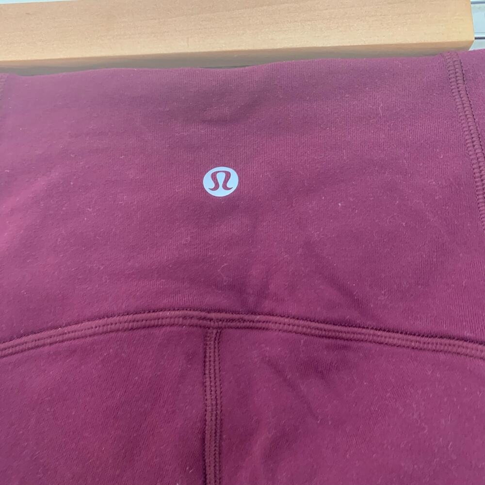 Lululemon Ready To Rulu Tight Leggings in Maroon SZ 10 - Picture 5 of 9